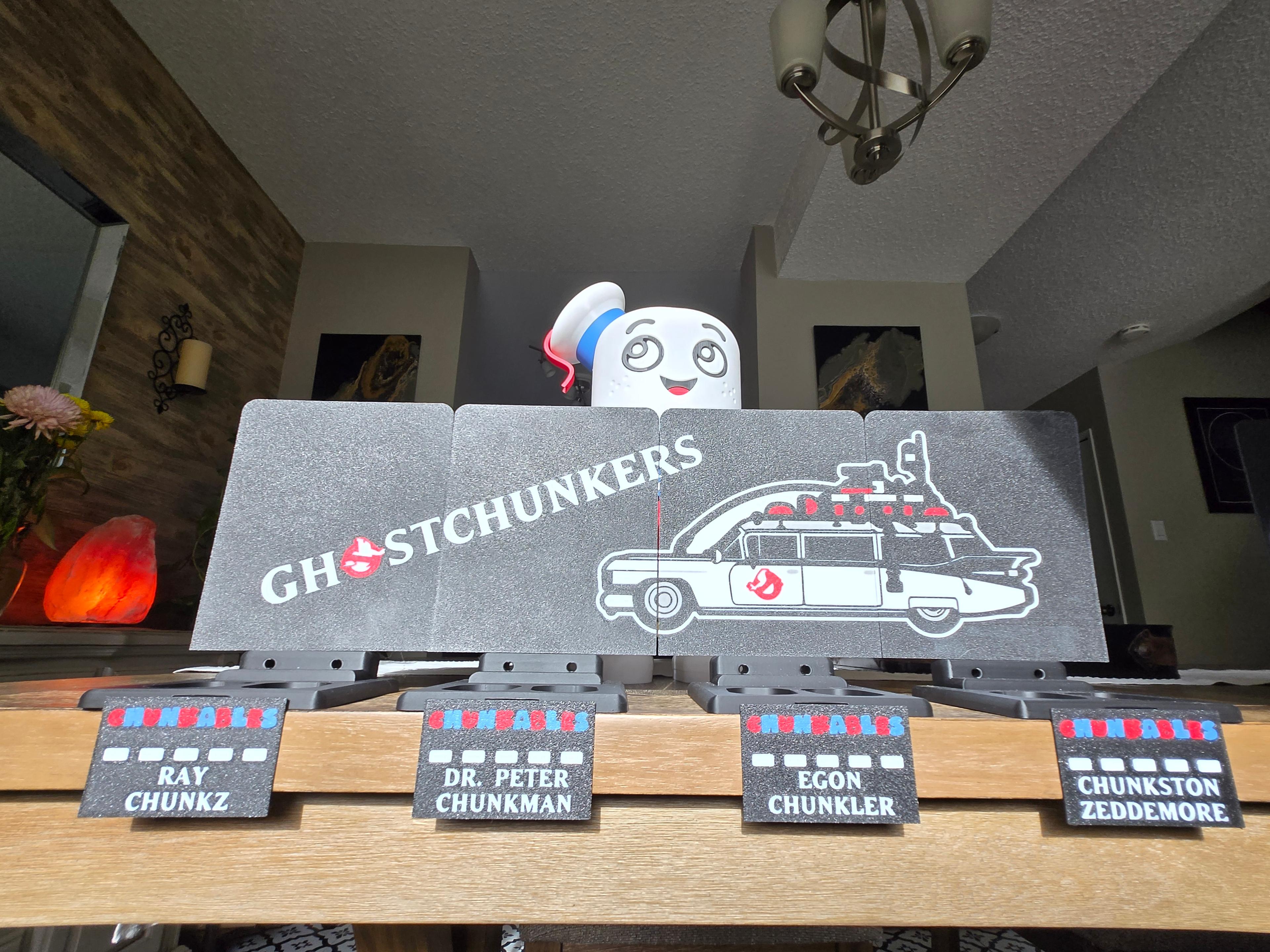 Ghostchunkers 4 Part Multicolor Backer (Fits on A1 Mini) 3d model