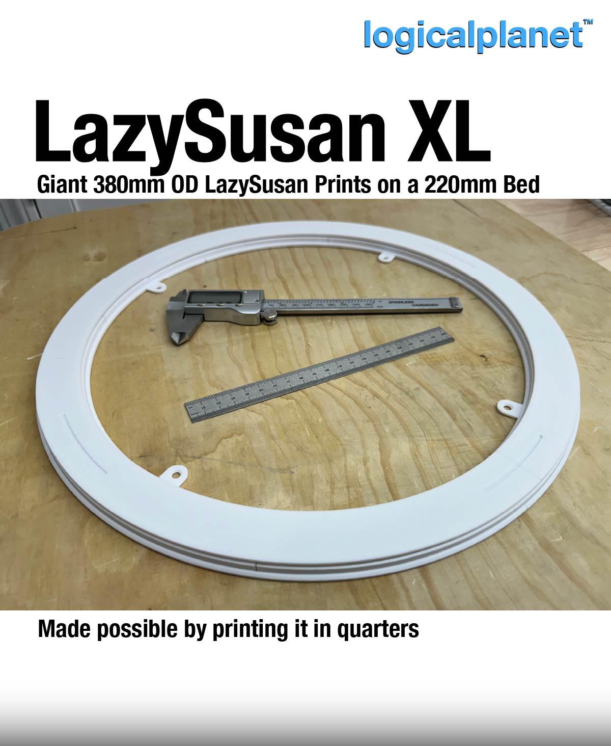 XL Turntable (380mm Lazy Susan), printed on a 220mm bed  3d model