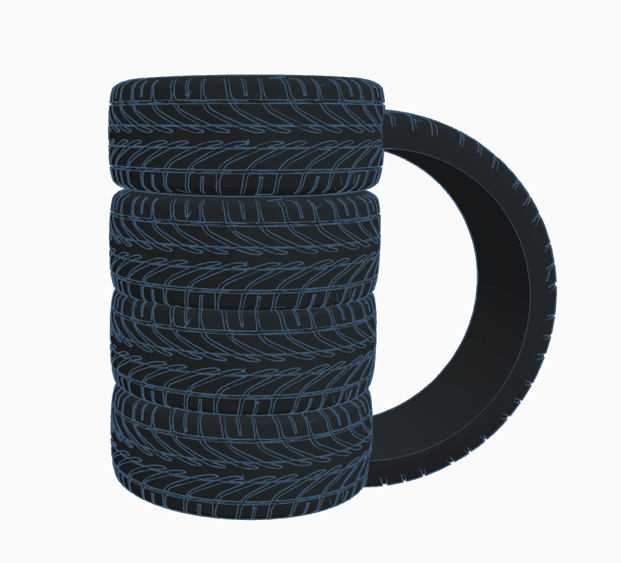 Remix of Blank Can Cup RETURNS! Tires 3d model