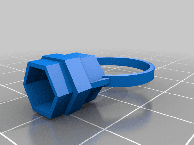 Ring with bit holder 3d model