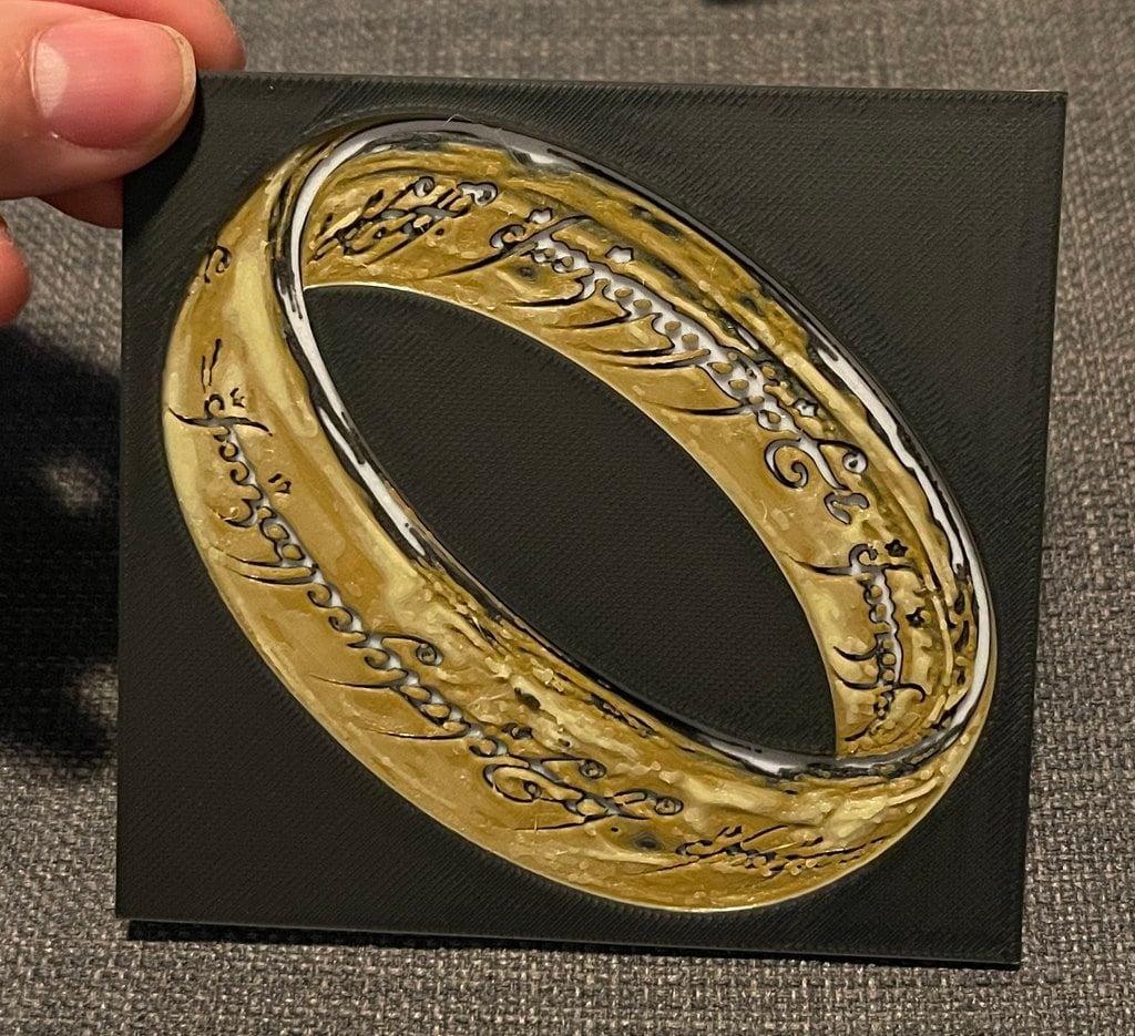 One Ring - Dual Print and Lithopane - Hueforge Print 3d model