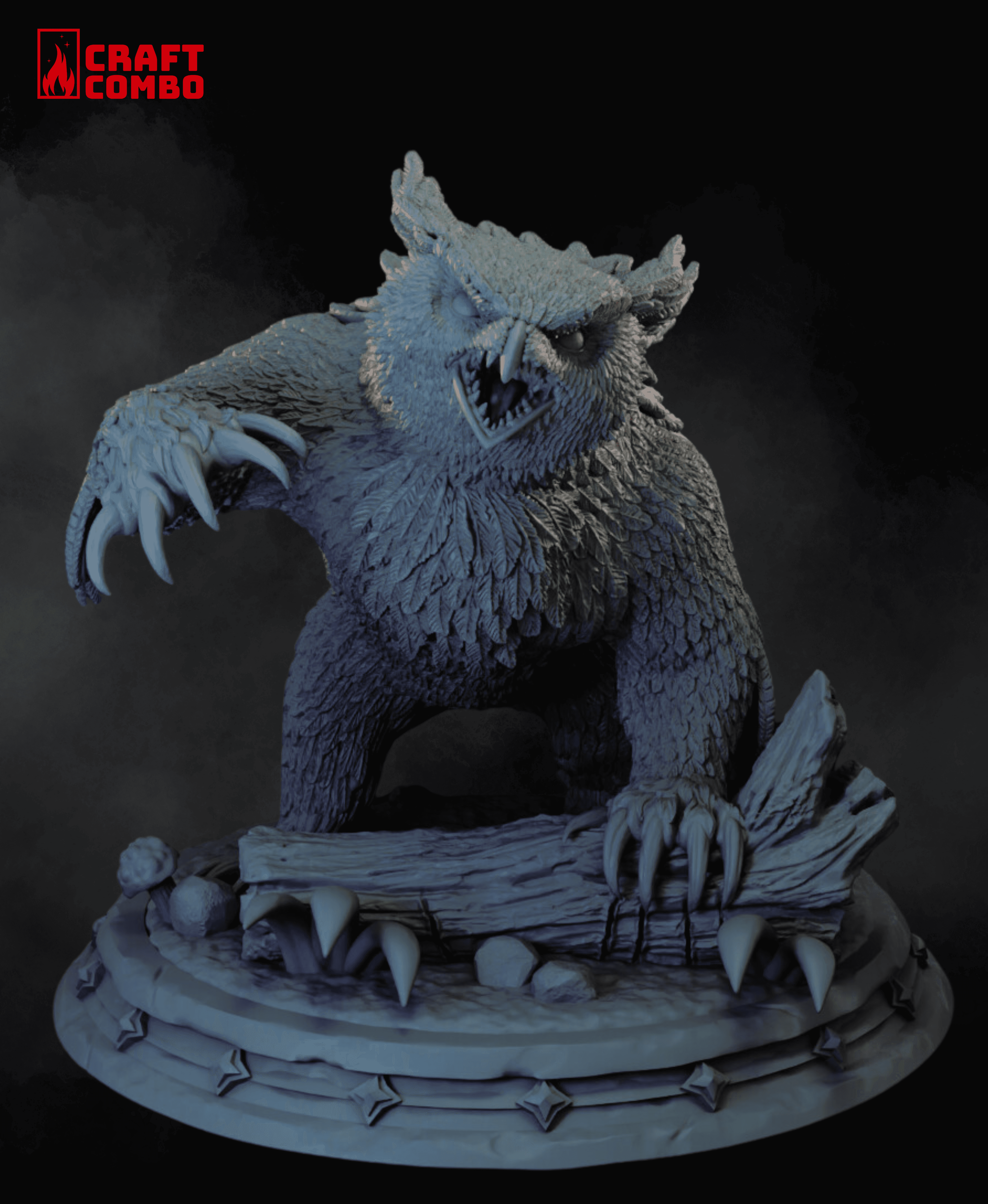  D&D Mini - Owlbear, Creatures  3d model