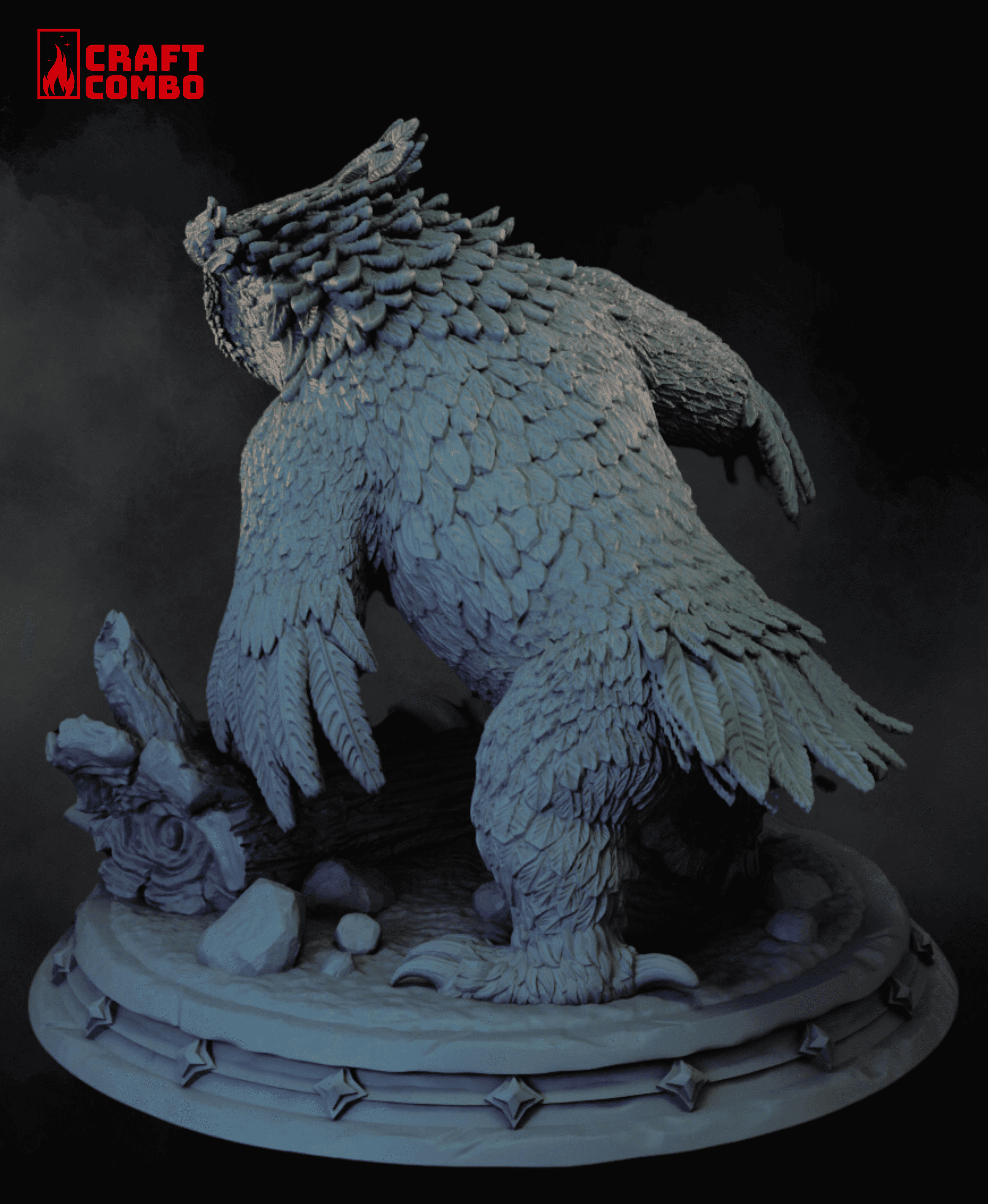  D&D Mini - Owlbear, Creatures  3d model