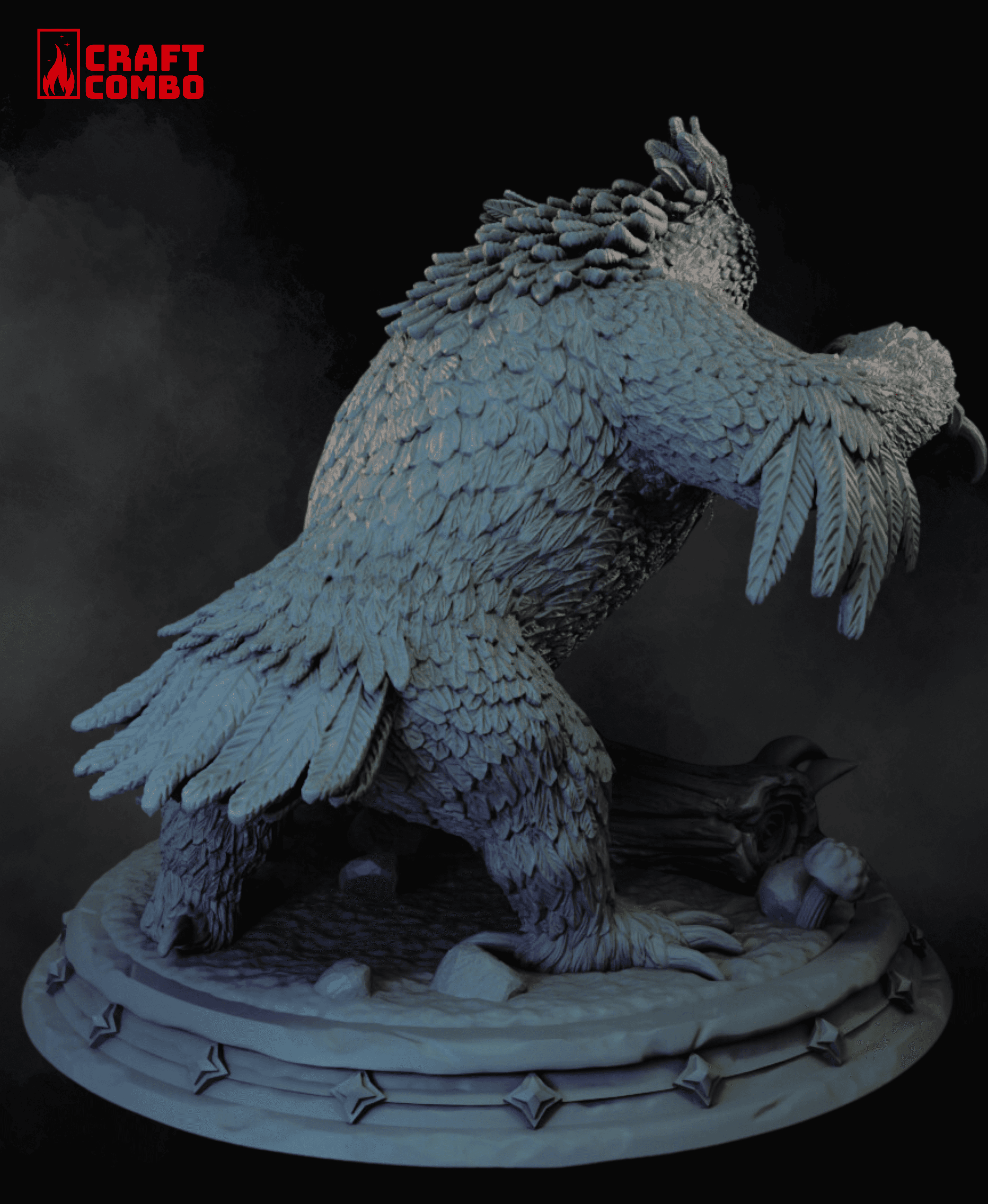  D&D Mini - Owlbear, Creatures  3d model