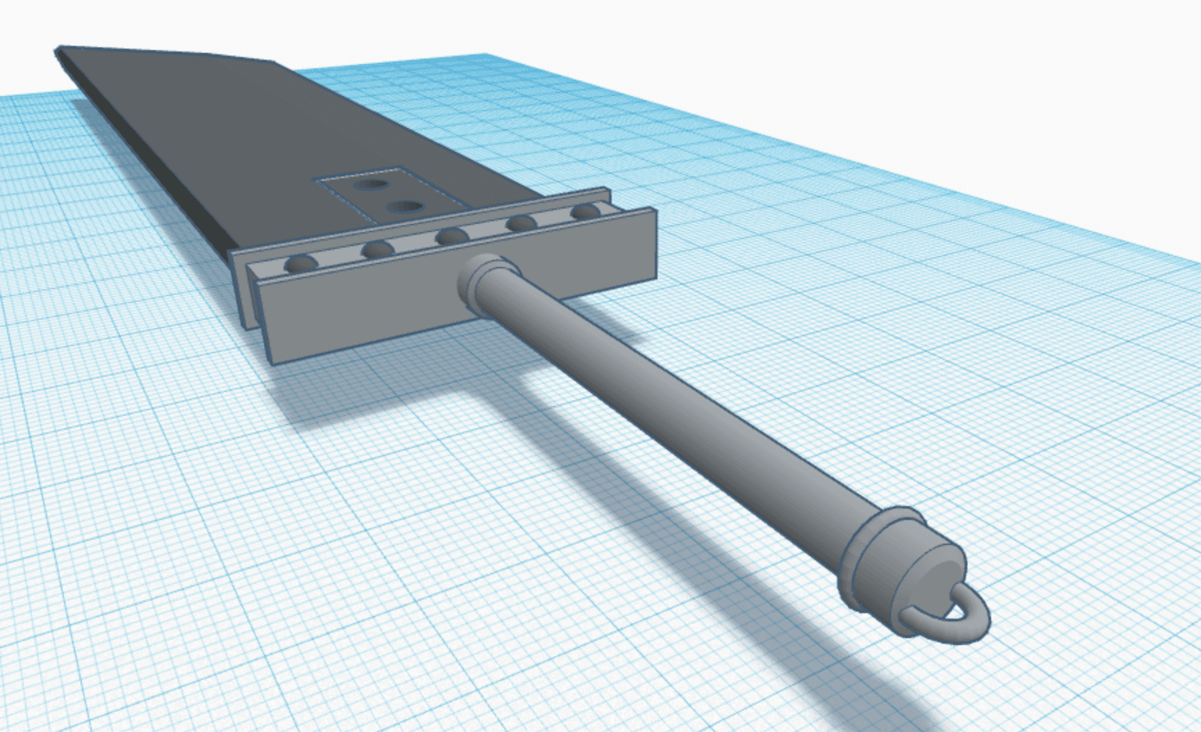 Final Fantasy 7 Buster Sword Keychain 3d model