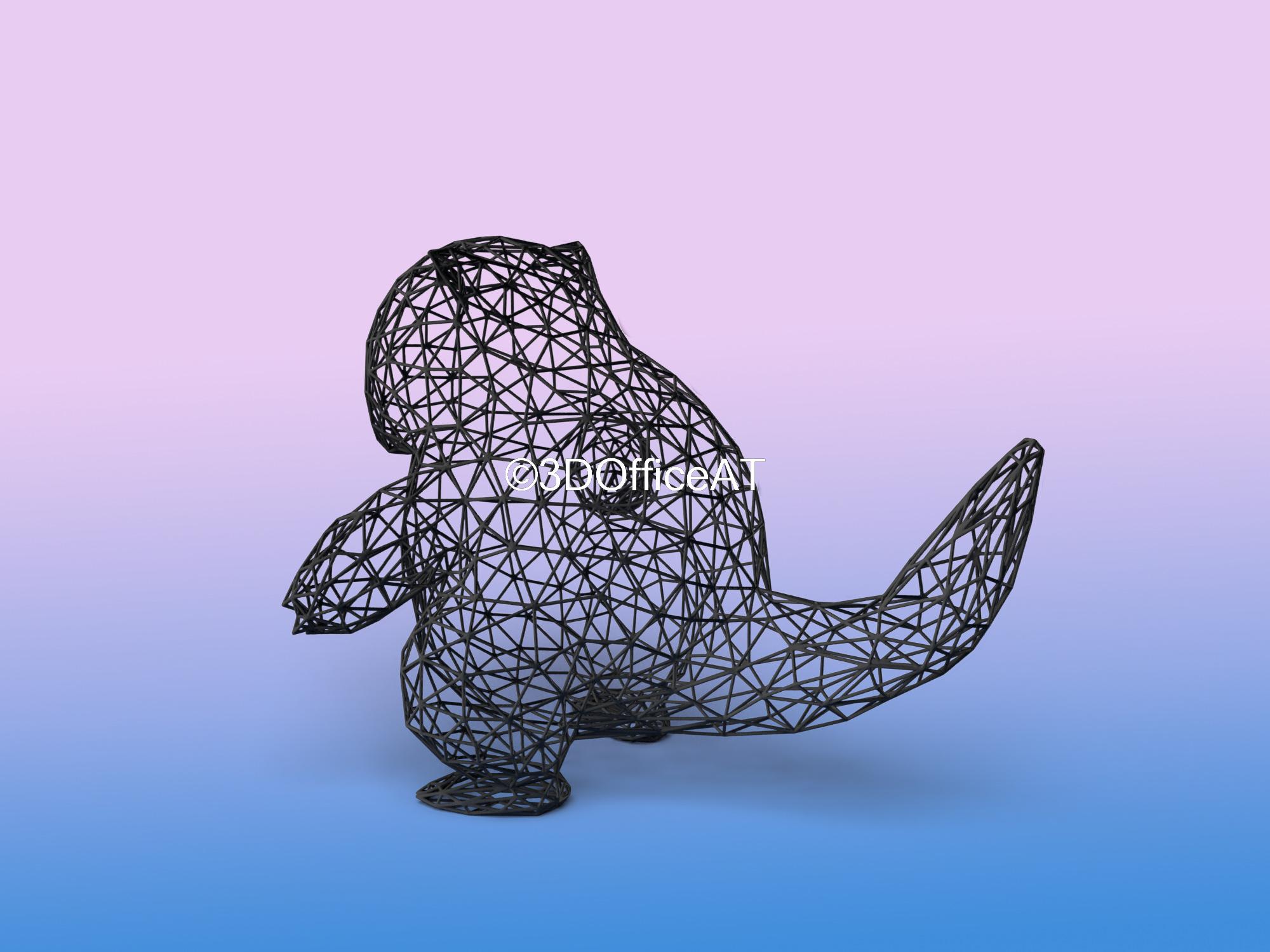 #027 Sandshrew Pokemon Wiremon Figure 3d model