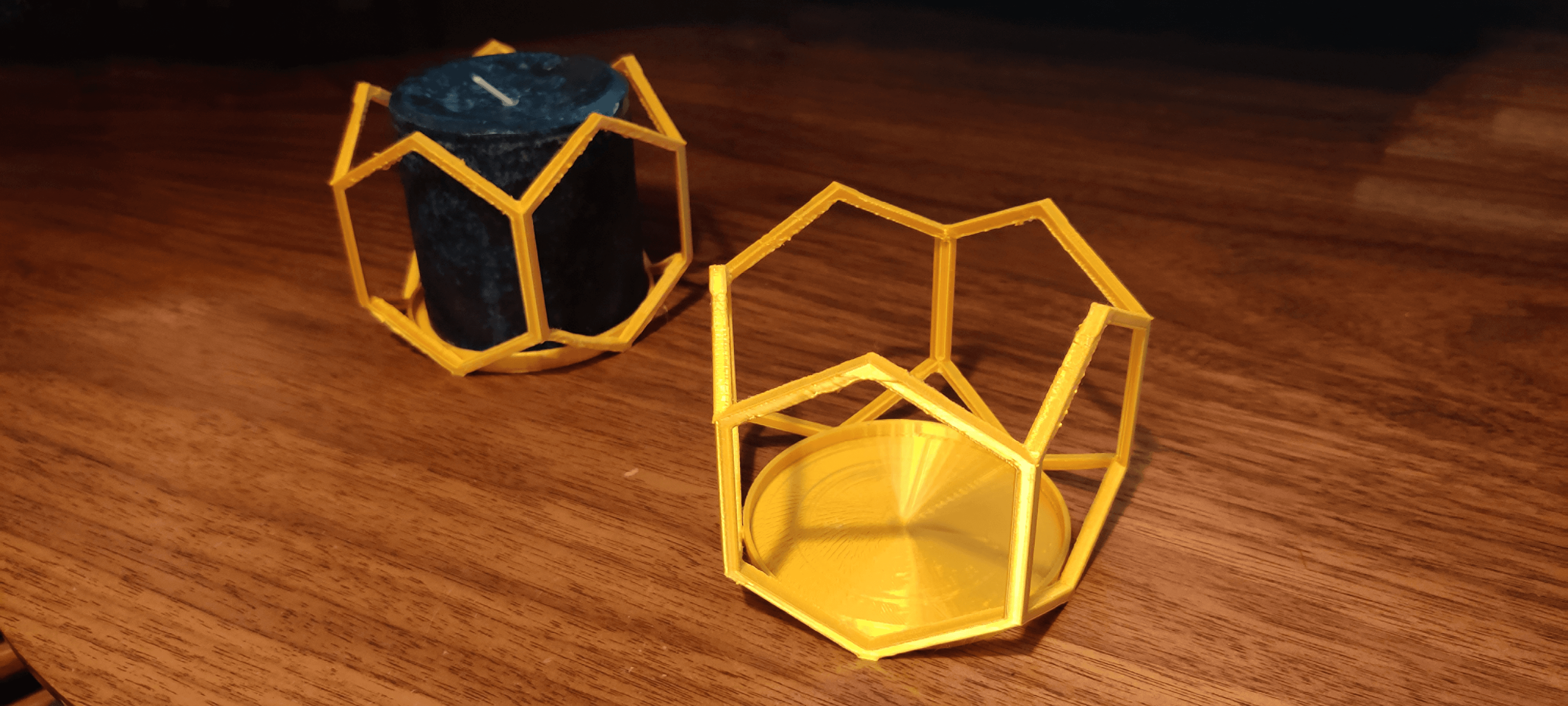  Hexagon Candle Holder Remix 3d model