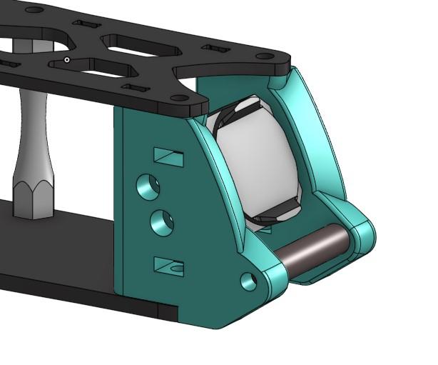 Fusion F212 - O3 Airunit Cam mount - 25 degrés - 3d model