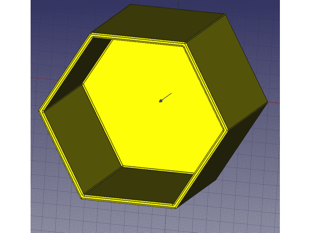 hexagonal wall shelf 3d model