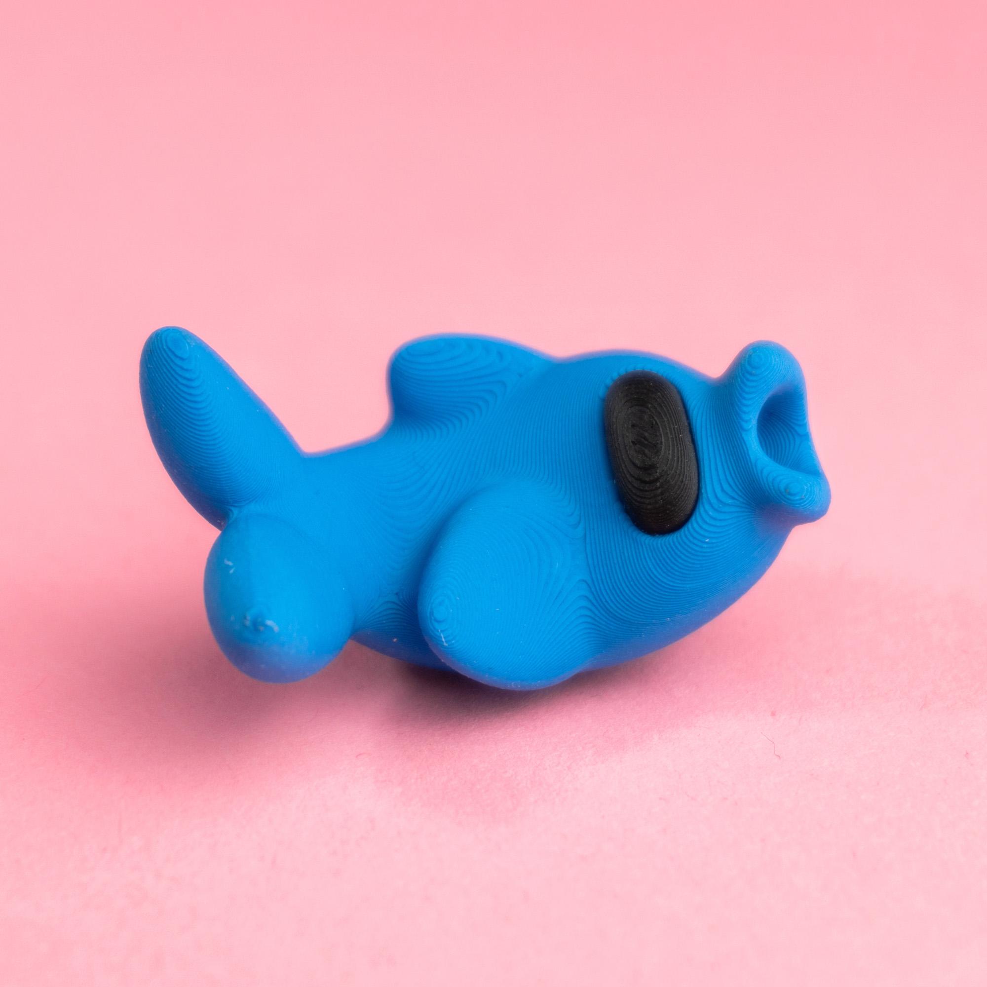 Blob Cat - Articulated Flexi Fidget Toy 3d model