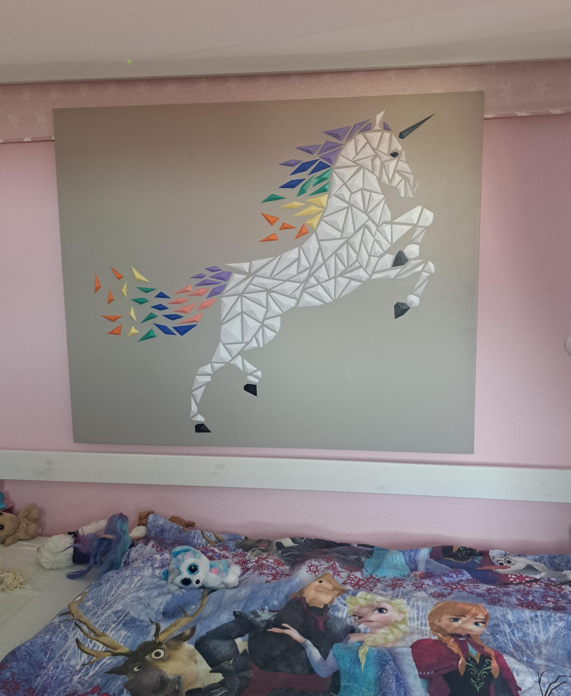 Geometric Unicorn wall art (only for princess!) 3d model