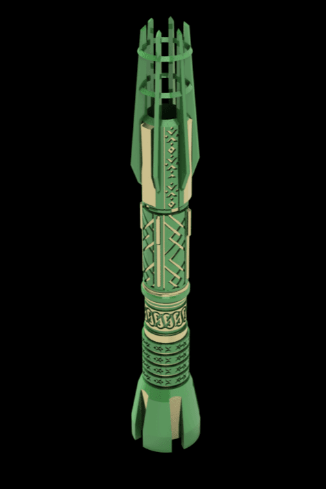 Green Ranger Lightsaber with LED Blade 3d model