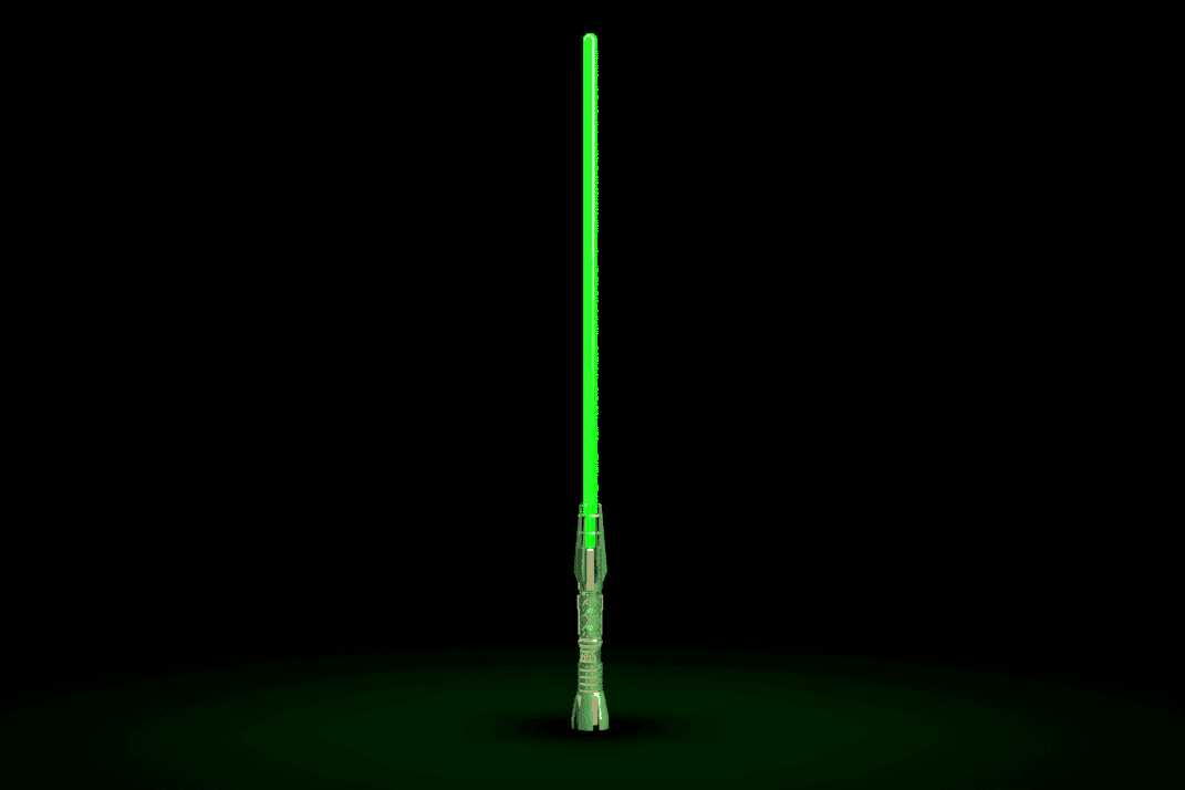 Green Ranger Lightsaber with LED Blade 3d model