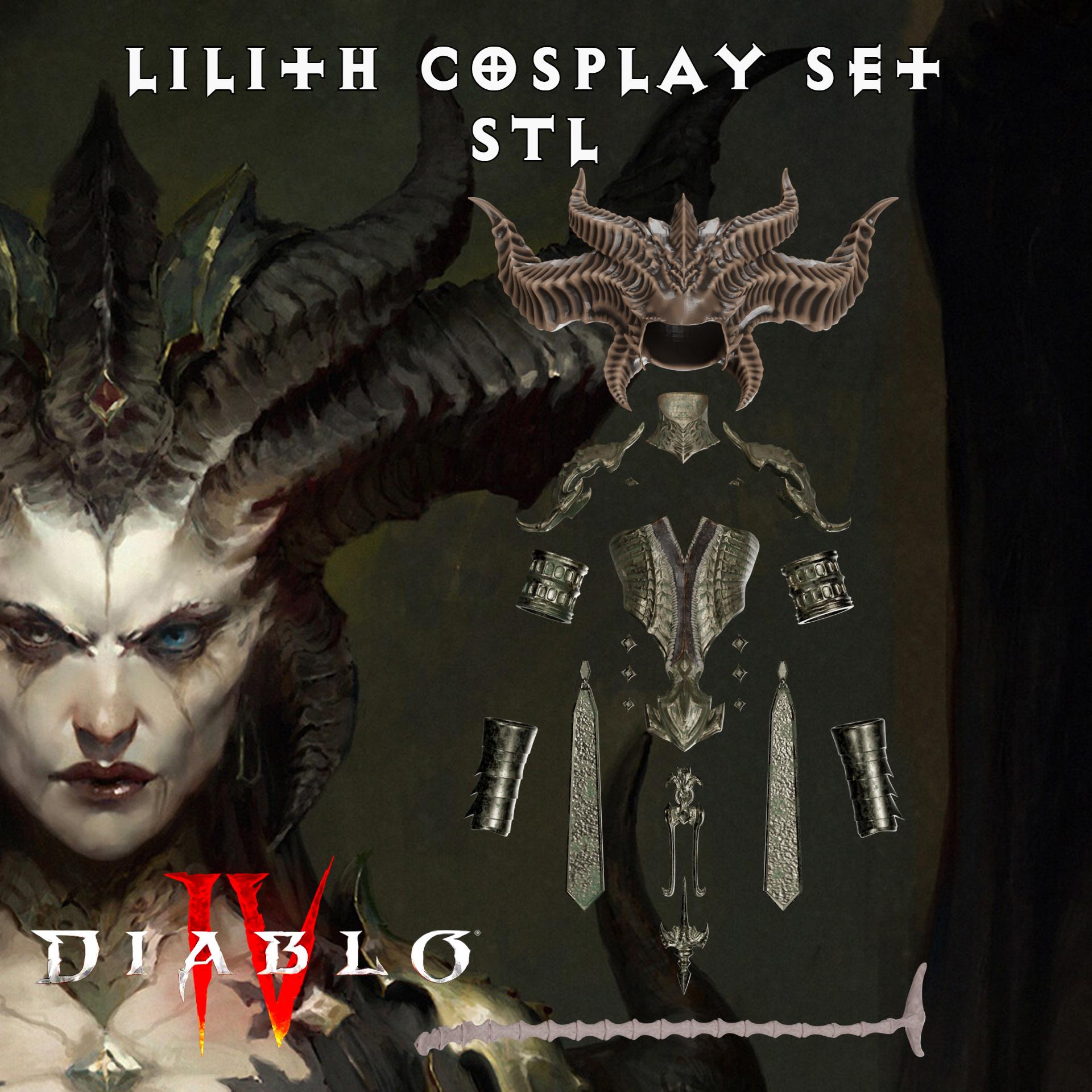 LILITH DIABLO COSPLAY SET 3d model