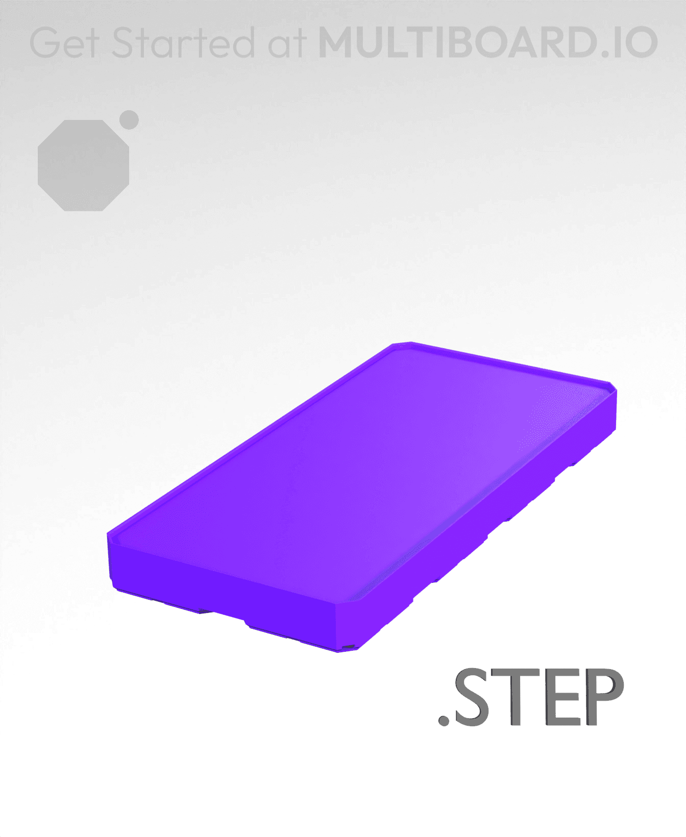 2x4x0·5 - Multibin Insert - STEP Remixing File 3d model