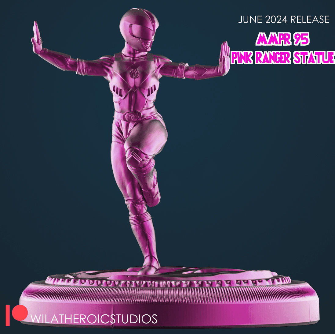 MMPR 95" Pink Ranger Statue 3d model