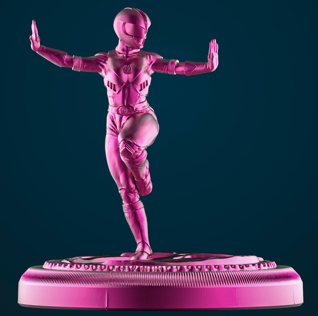 MMPR 95" Pink Ranger Statue 3d model