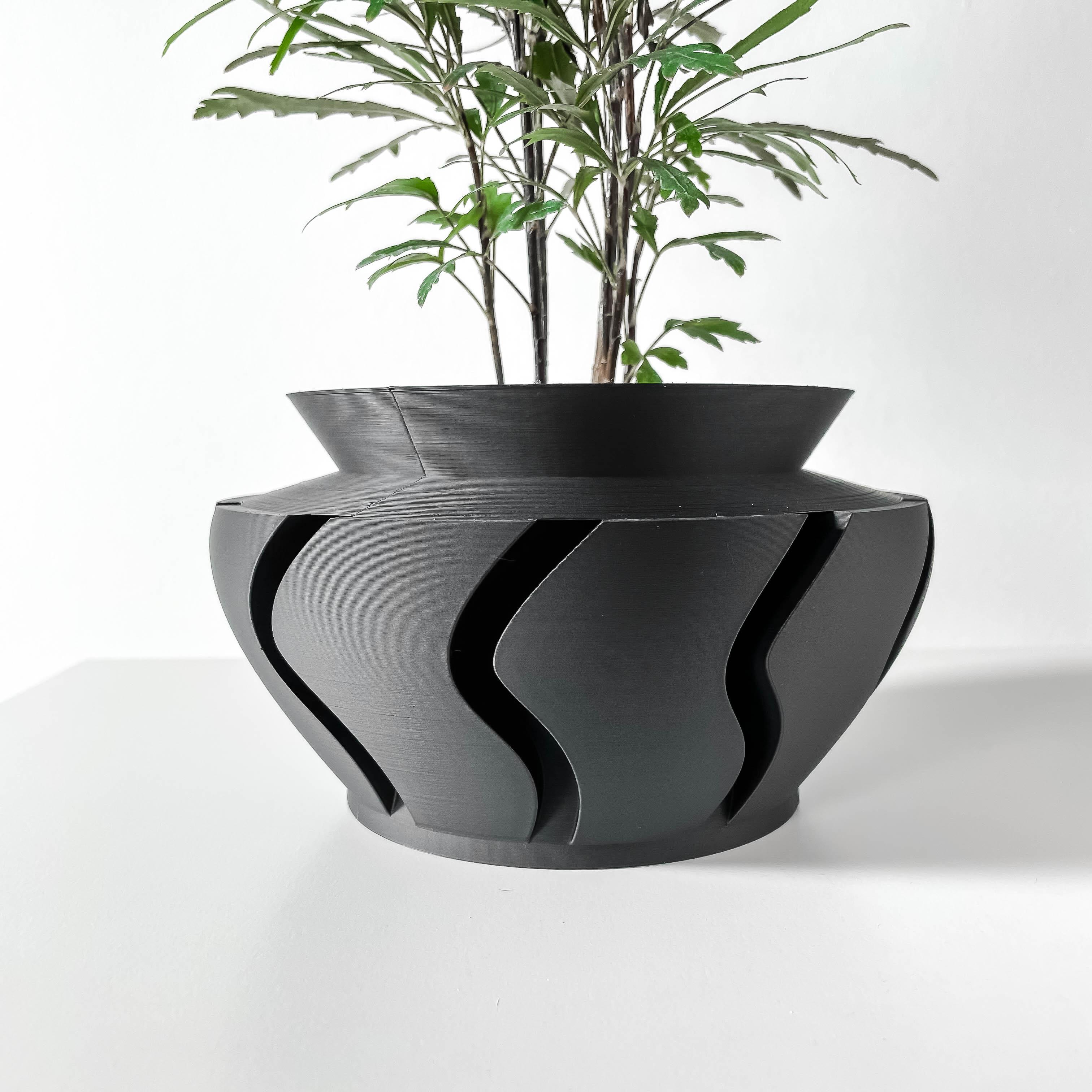 The Inero Planter Pot with Drainage Tray & Stand | Modern and Unique Home Decor for Plants 3d model