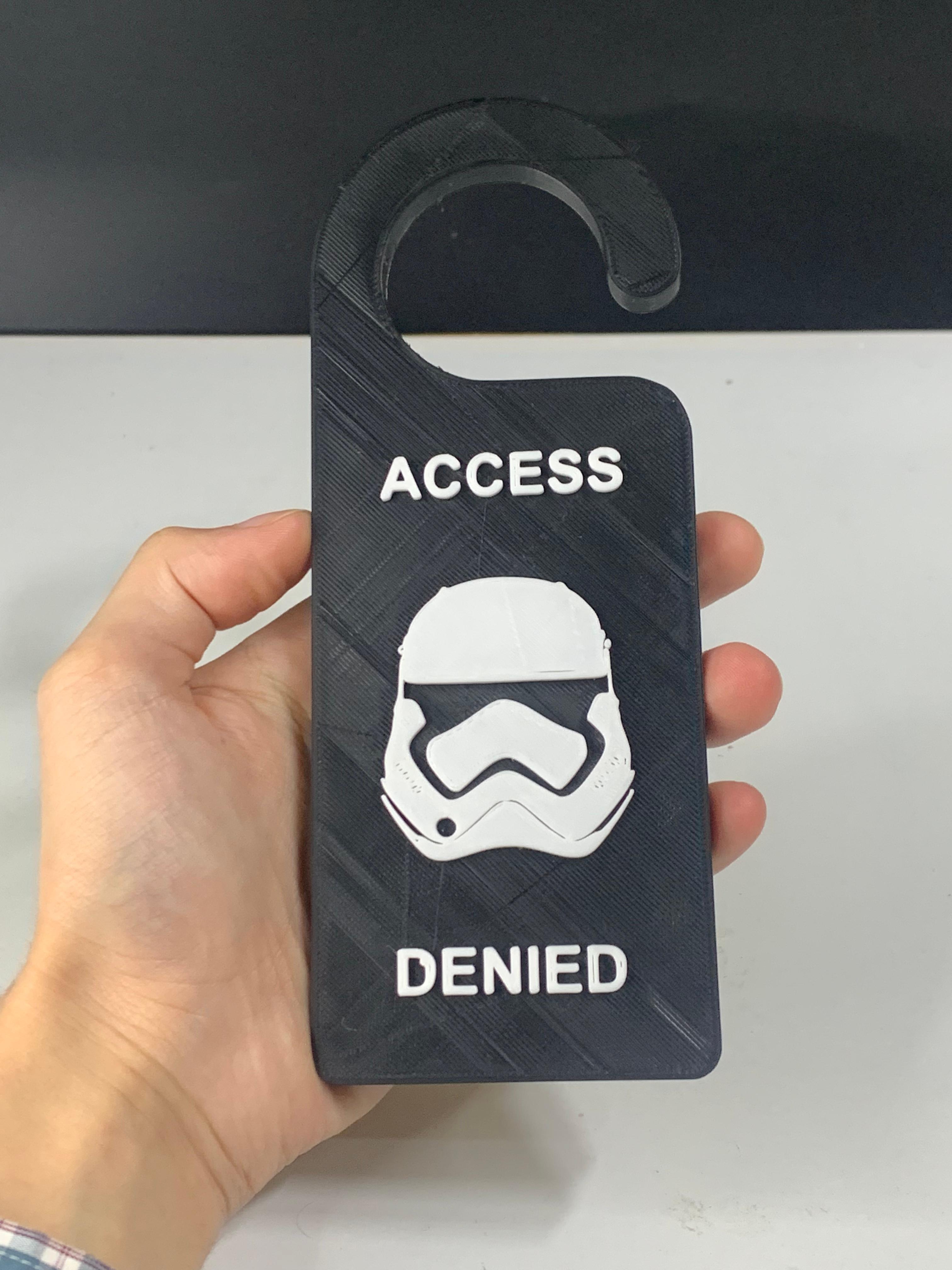 STORMTROOPER DOOR HANGER 3d model