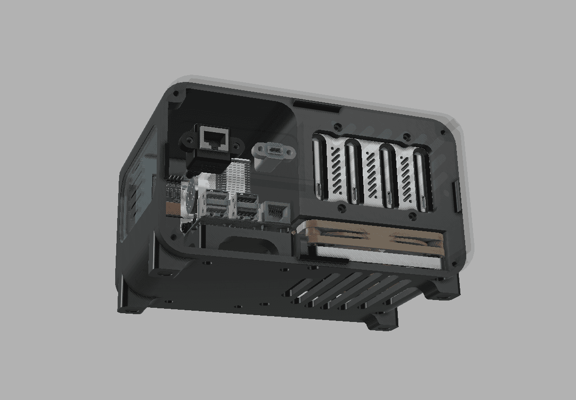 Raspberry Pi NAS project 3d model