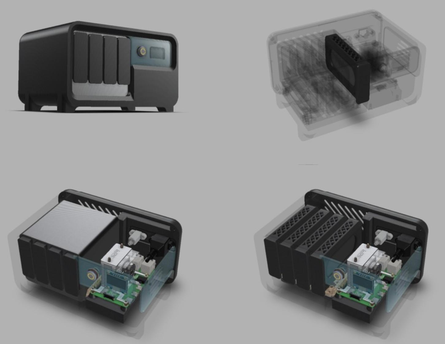 Raspberry Pi NAS project 3d model