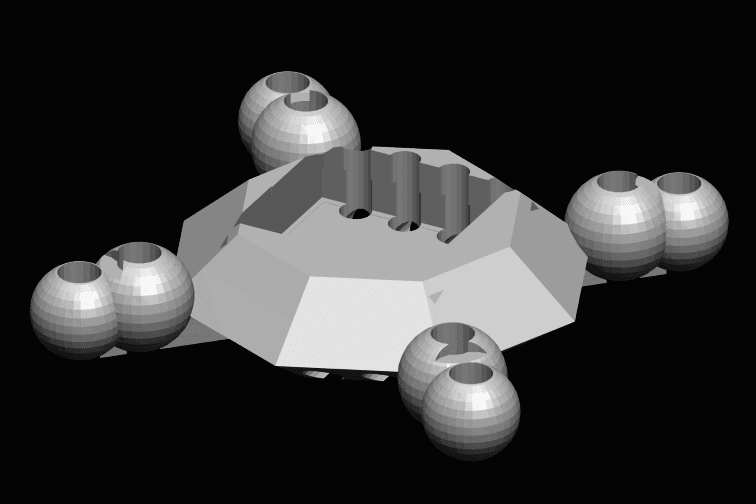 16x16_20x20_Tray Happymodel ExpressLRS_EP2 3d model