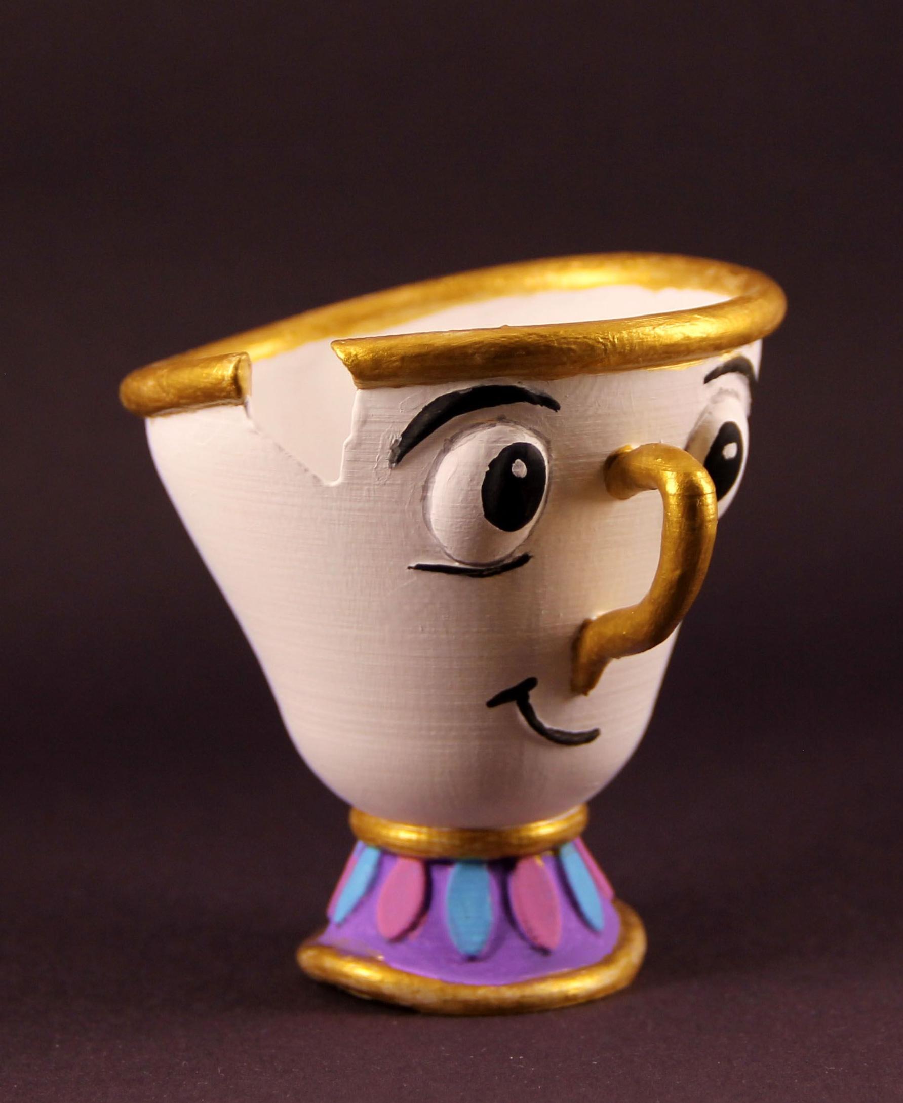 Chip from beauty and the beast - easy print, no support - Had lots of fun painting this cute model - 3d model