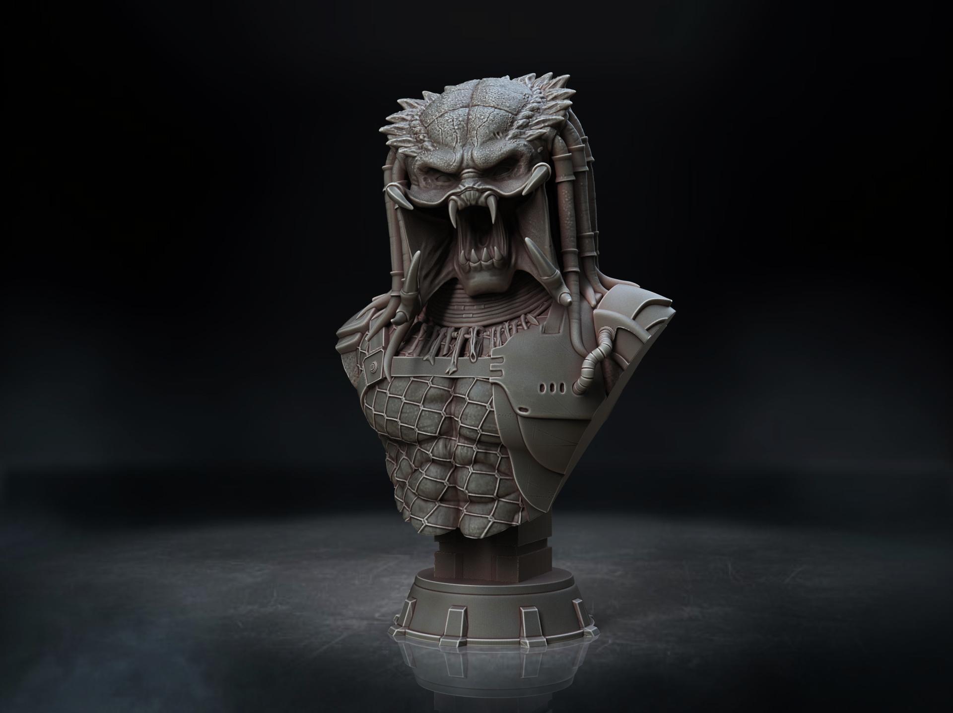 Predator Bust (Pre-Supported) 3d model