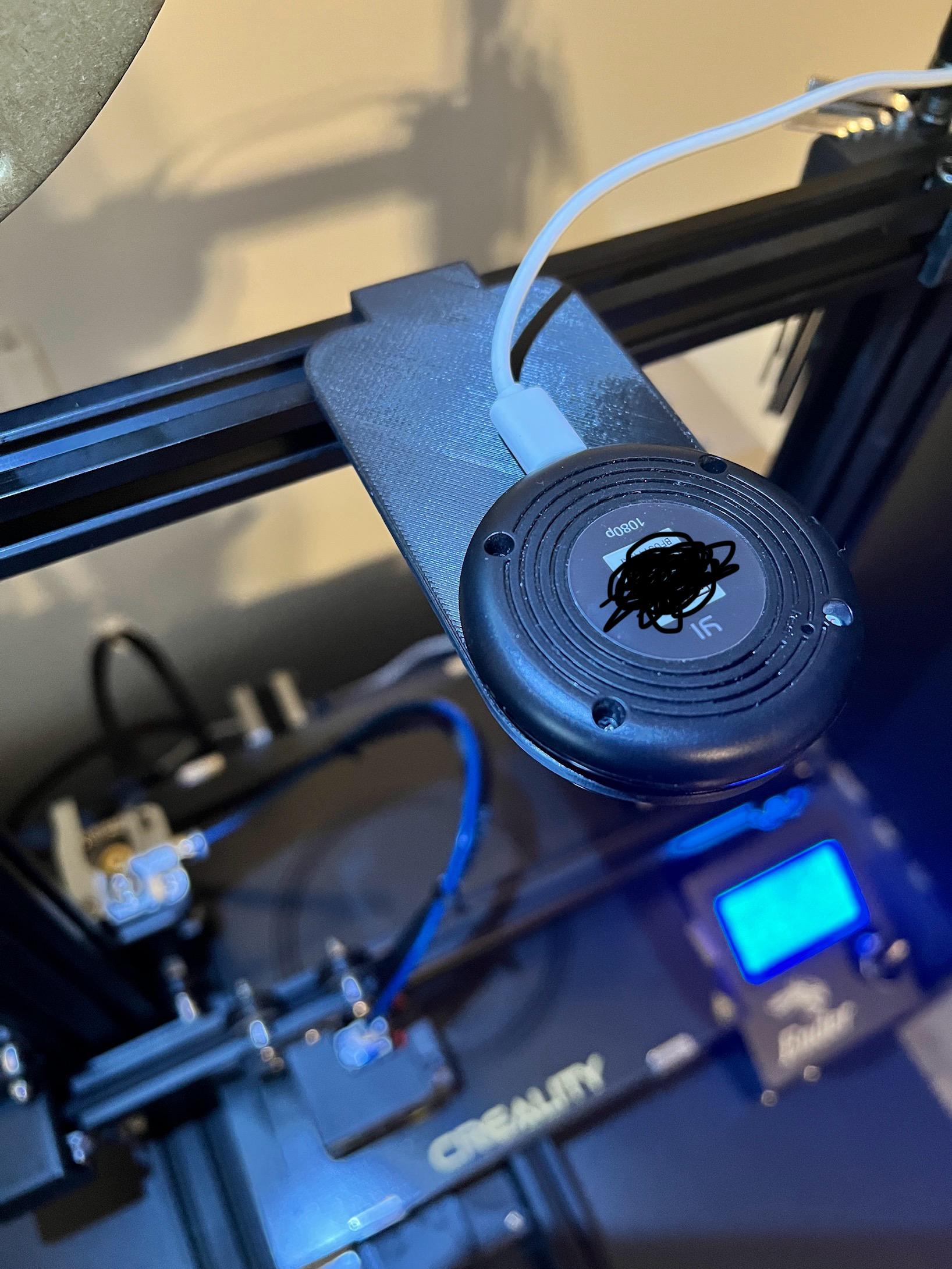 Yi Camera 1080p Ender 3 Top Rail Mount 3d model