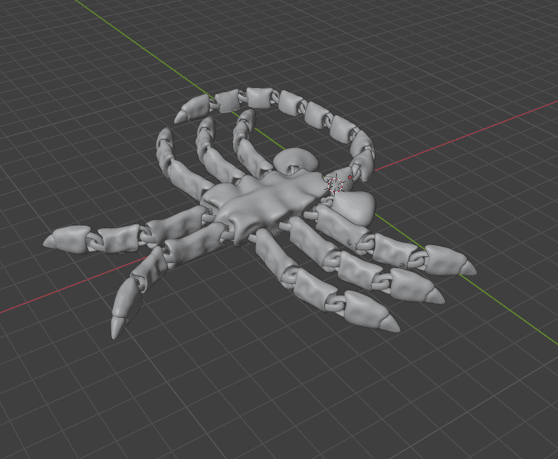 flexi facehugger - print in place - fidget toy 3d model