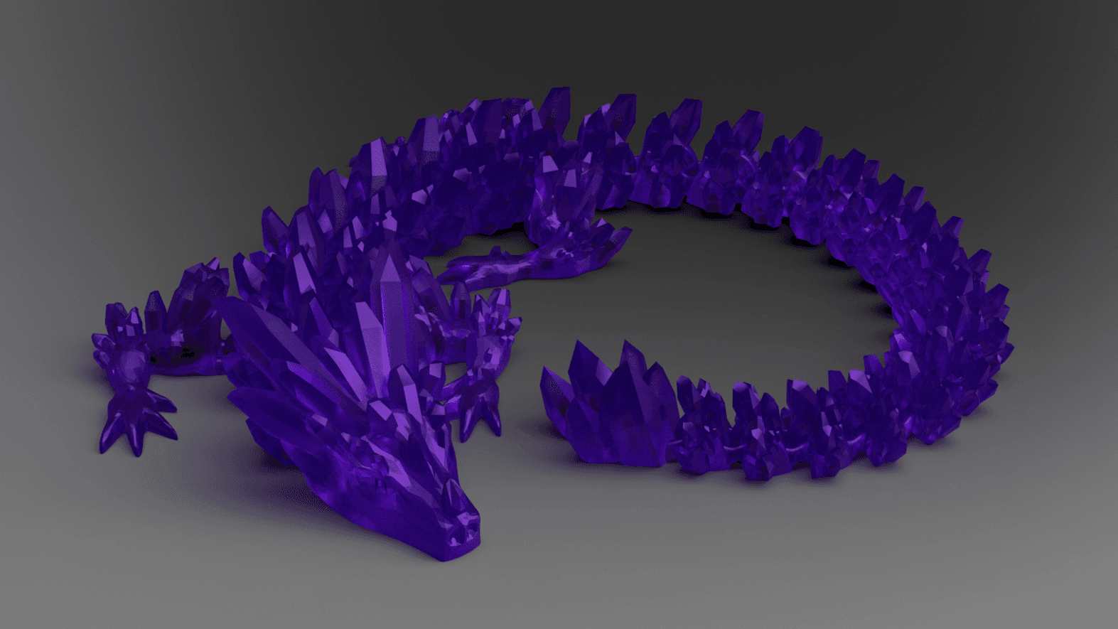 Crystal Dragon - Articulated Dragon 3d model