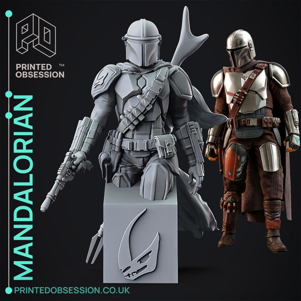 Mandalorian Bust - Star Wars - Fan Art 3d model