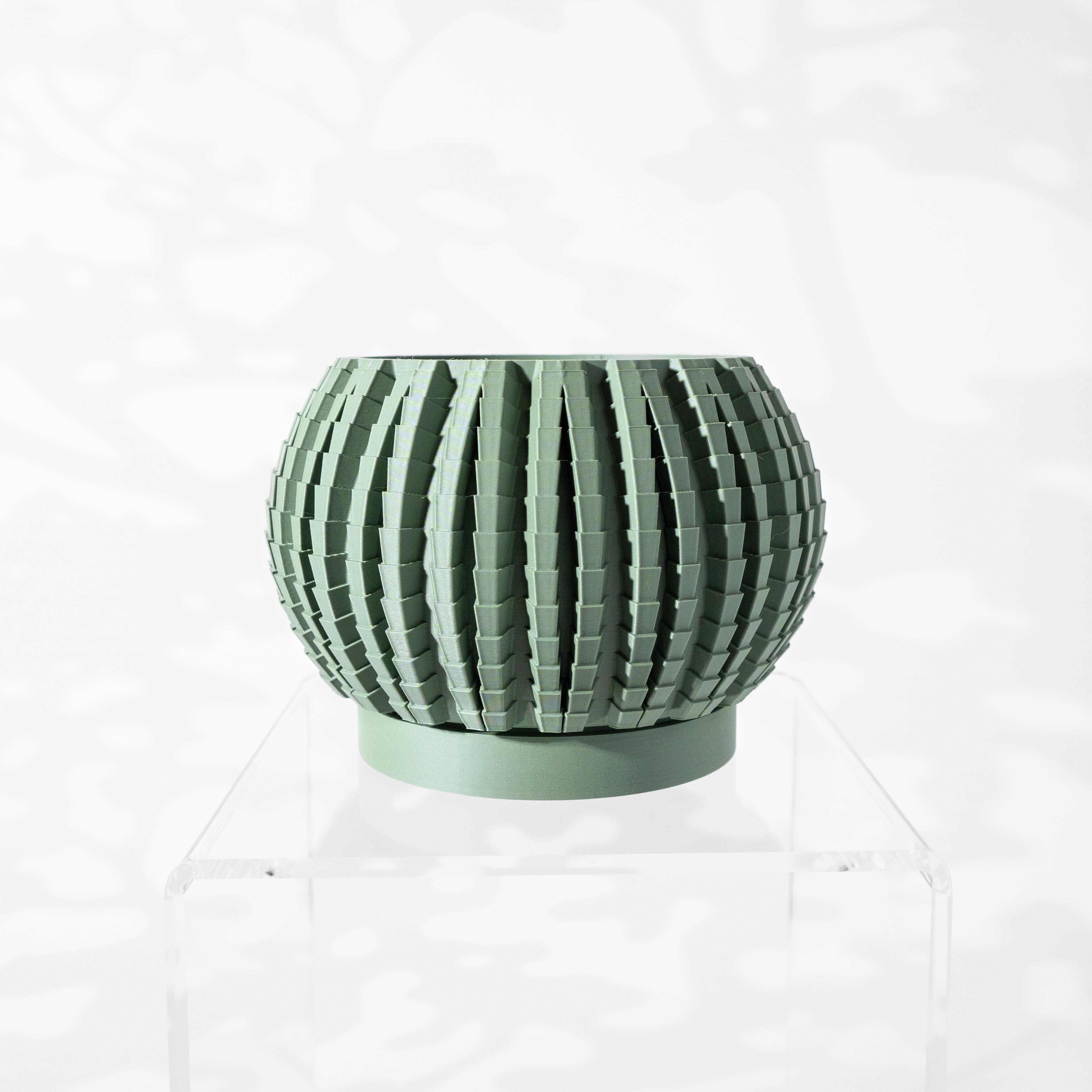 The Uralo Planter Pot with Drainage Tray & Stand: Modern and Unique Home Decor for Plants 3d model