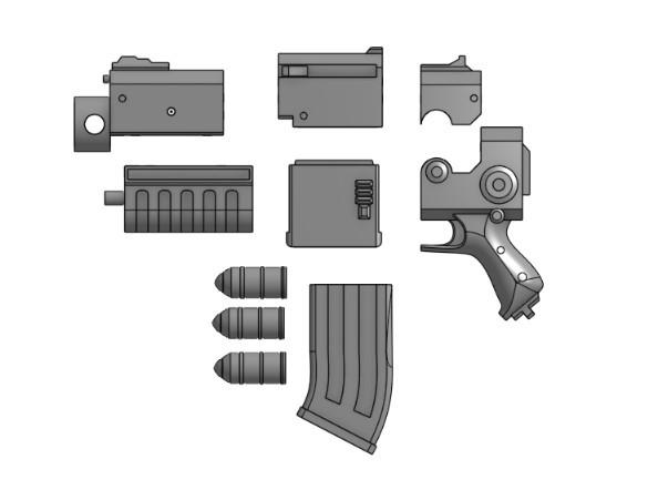 Locke Mk IIb Spearhead Boltgun(Warhammer darktide) 3d model