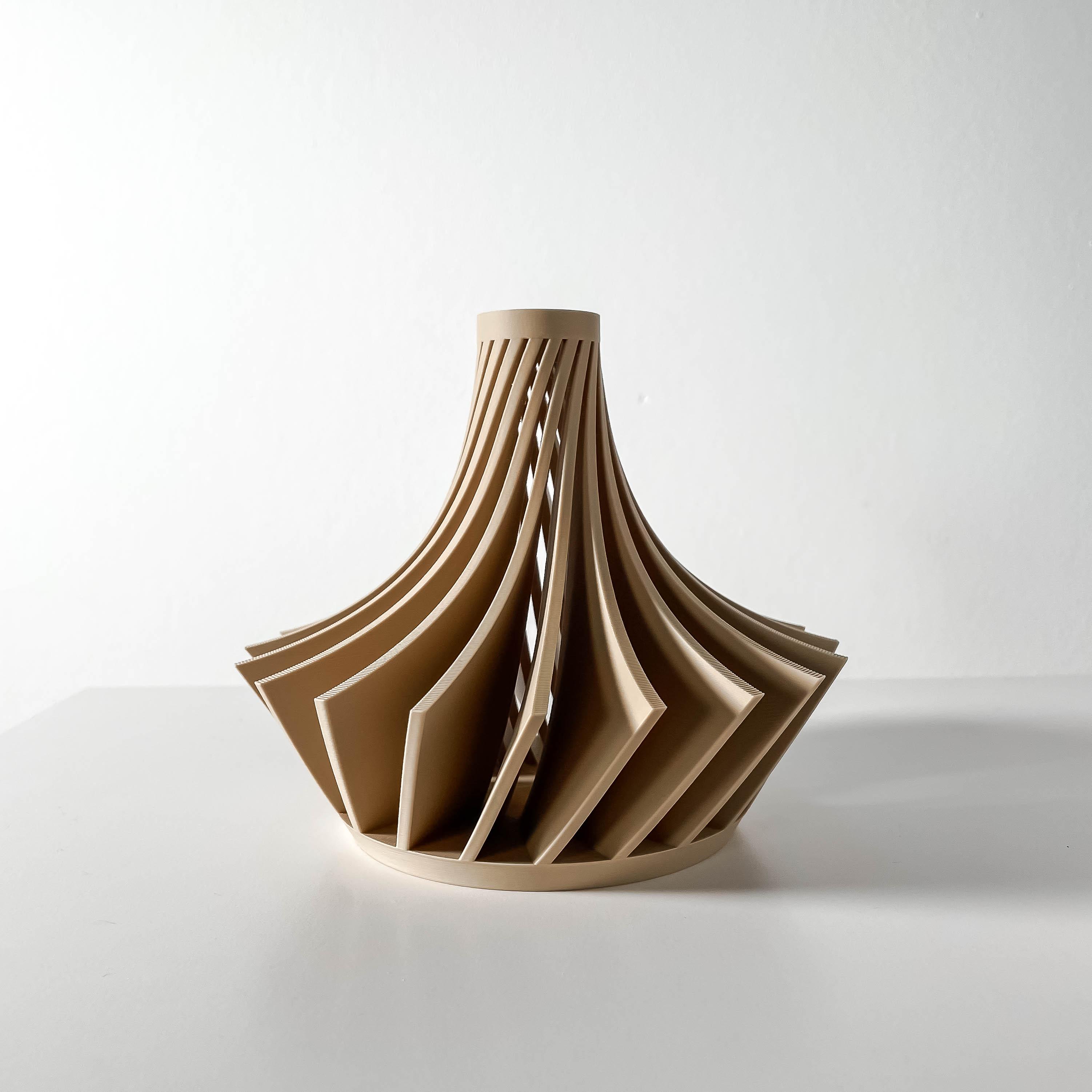 The Kario Short Vase, Modern and Unique Home Decor for Dried and Preserved Flower Arrangement 3d model