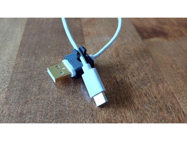 USB Kabelhalter - USB Cable Clip 3d model