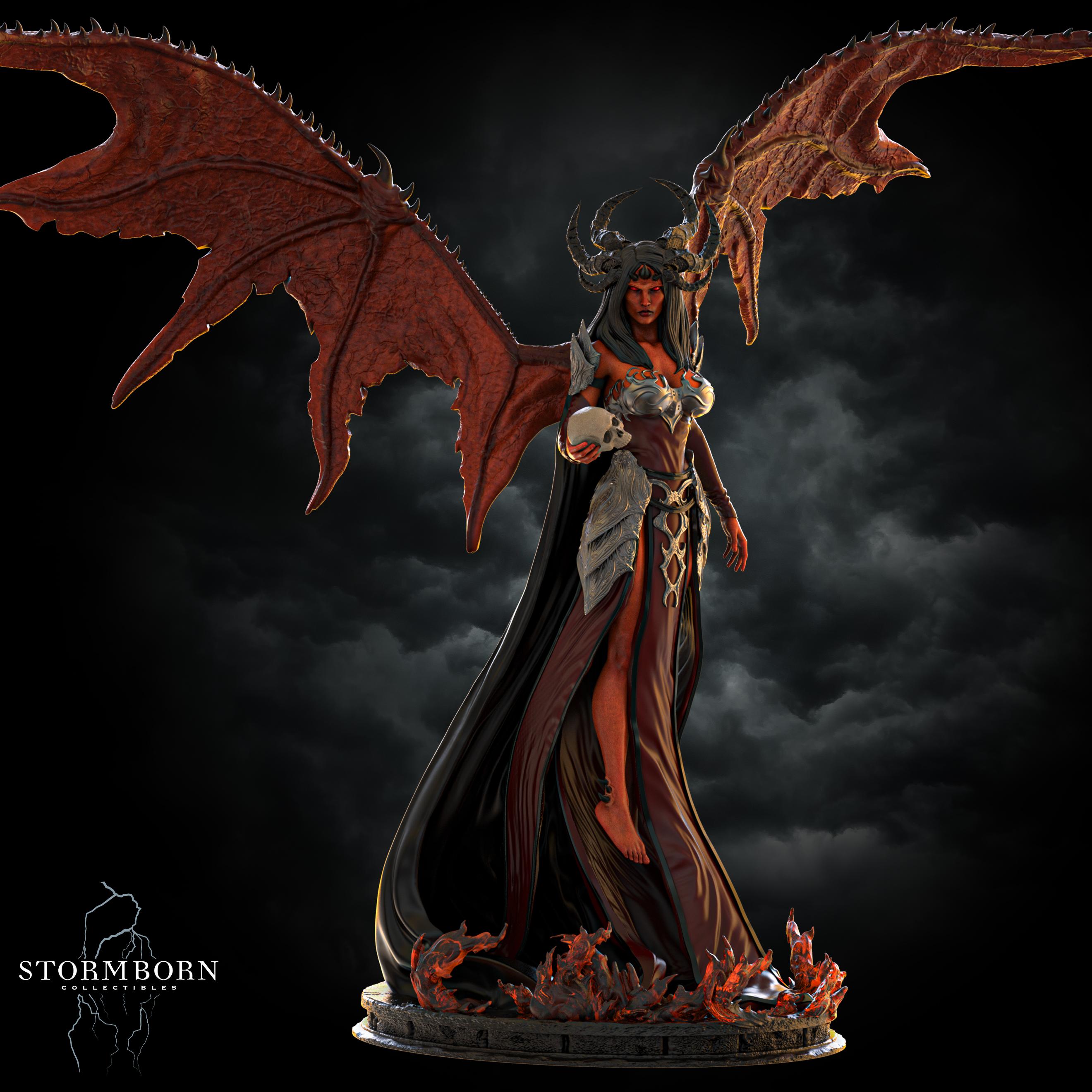 (32mm) Nyxara, Demon of the Night 3d model