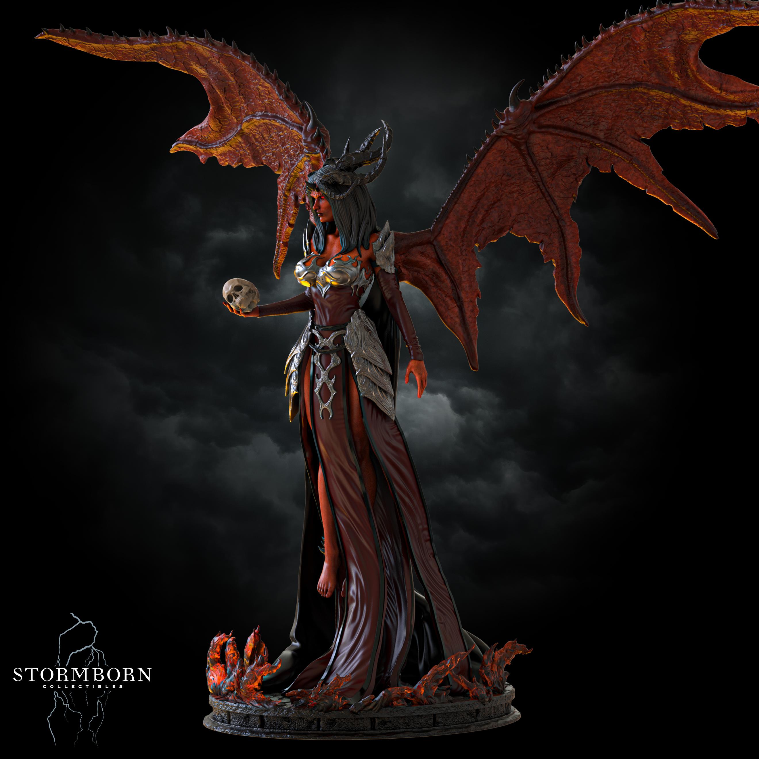 (32mm) Nyxara, Demon of the Night 3d model