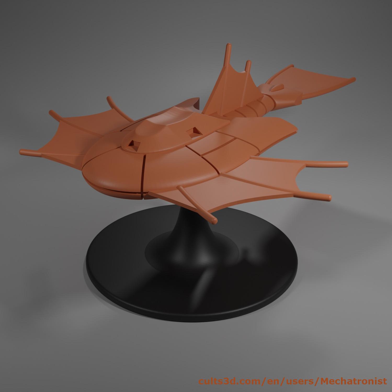 Triop Spelljammer Ship Miniature from dnd 2e 3d model