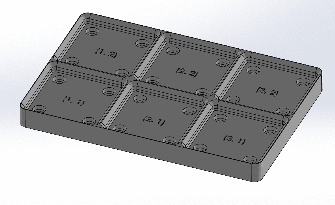 Solidworks 2022 Parametric Baseplate for Voidstar Lab's Gridfinity 3d model