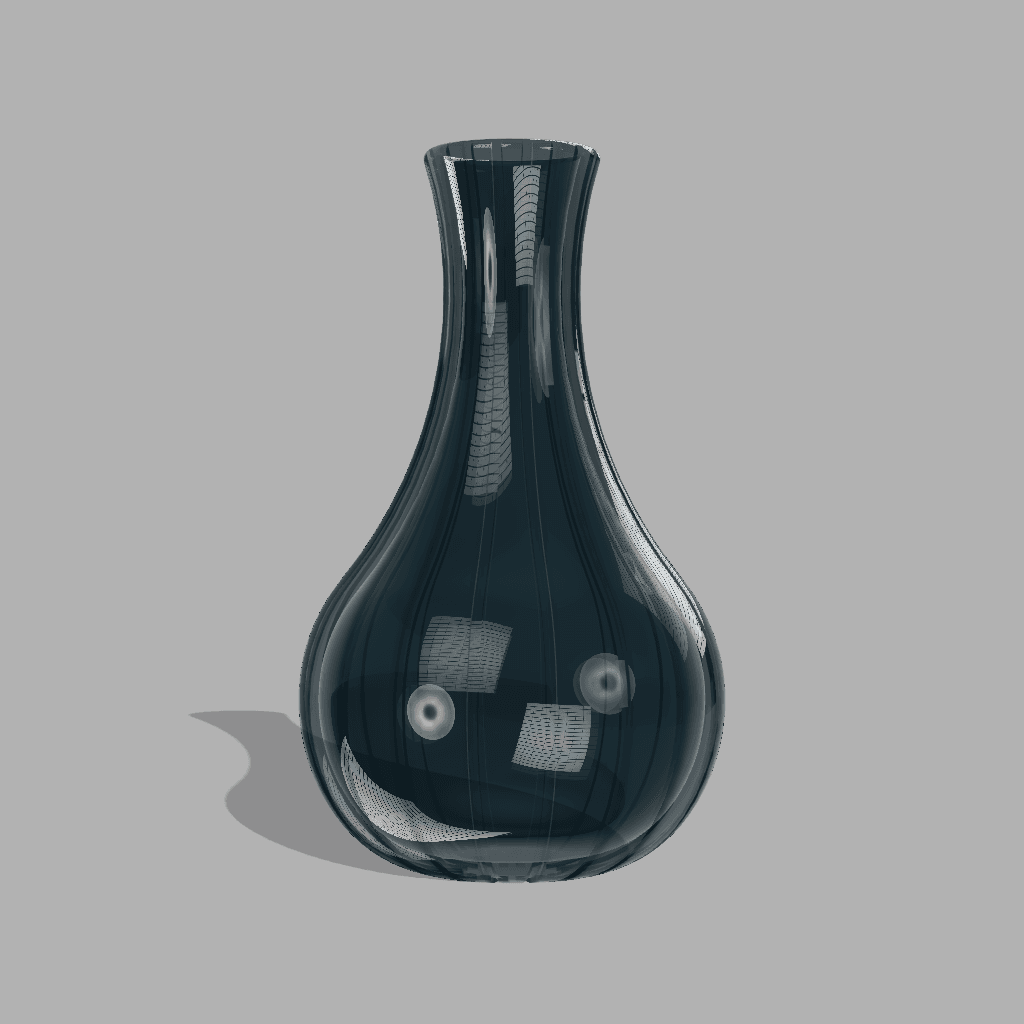 Bulbous Flower Vase 3d model