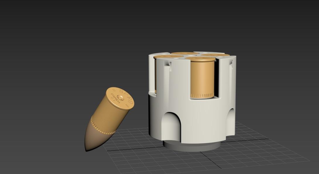 Hellboy Desktop Cylinder Gun 3d model