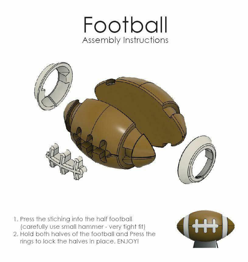 Seamless Football Keychain / Earrings 3d model