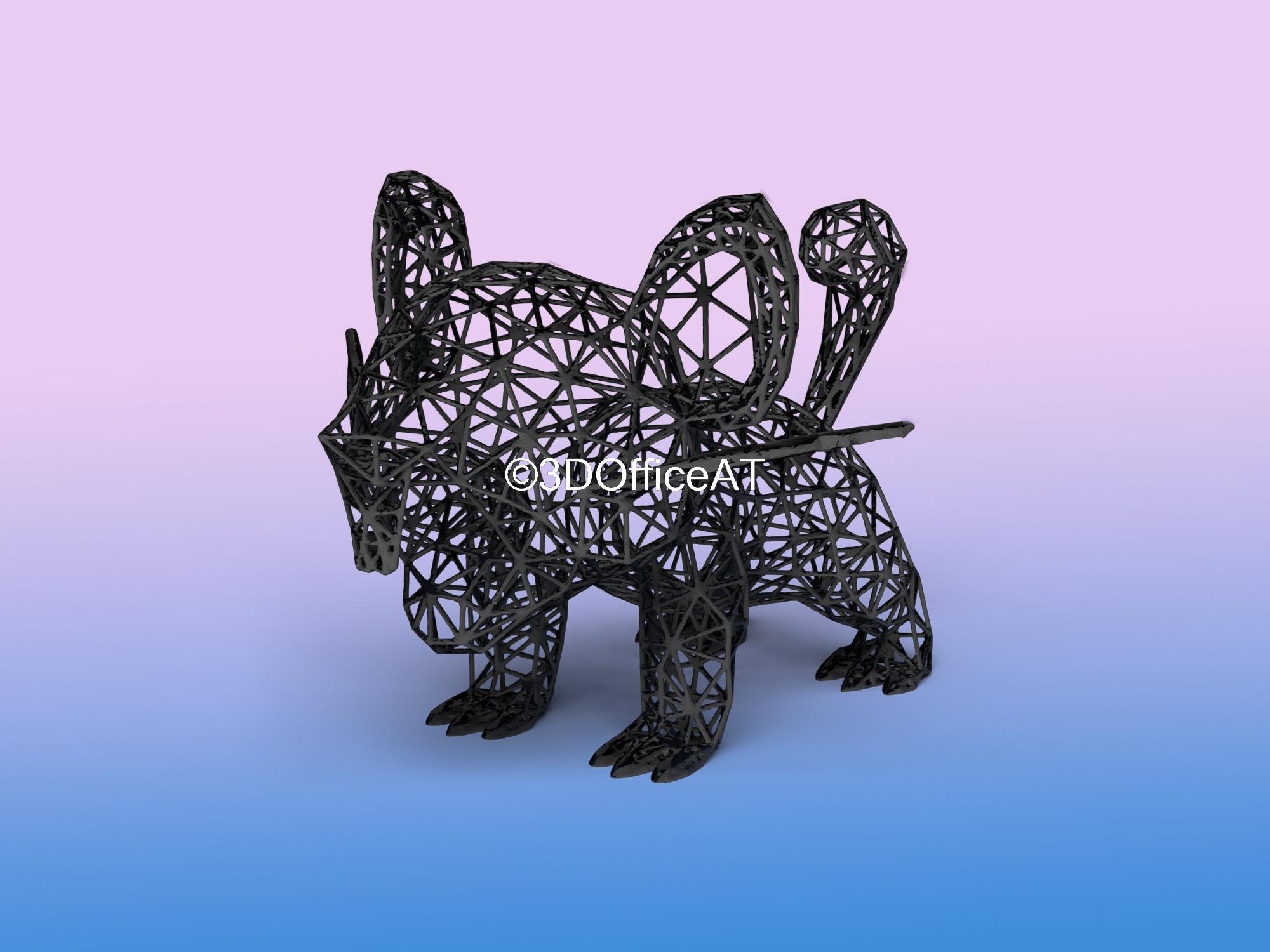 #019 Rattata Pokemon Wiremon Figure 3d model