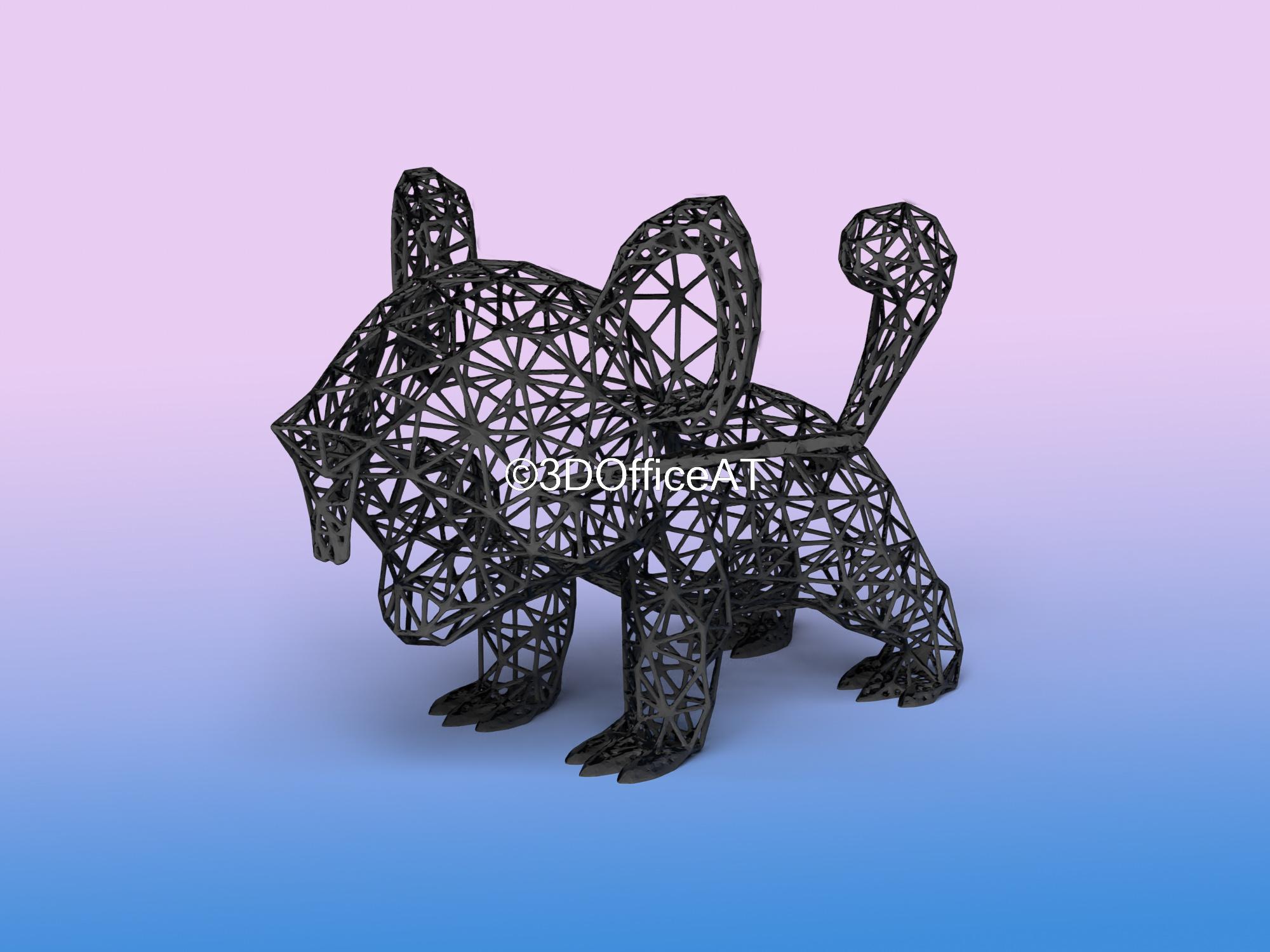 #019 Rattata Pokemon Wiremon Figure 3d model