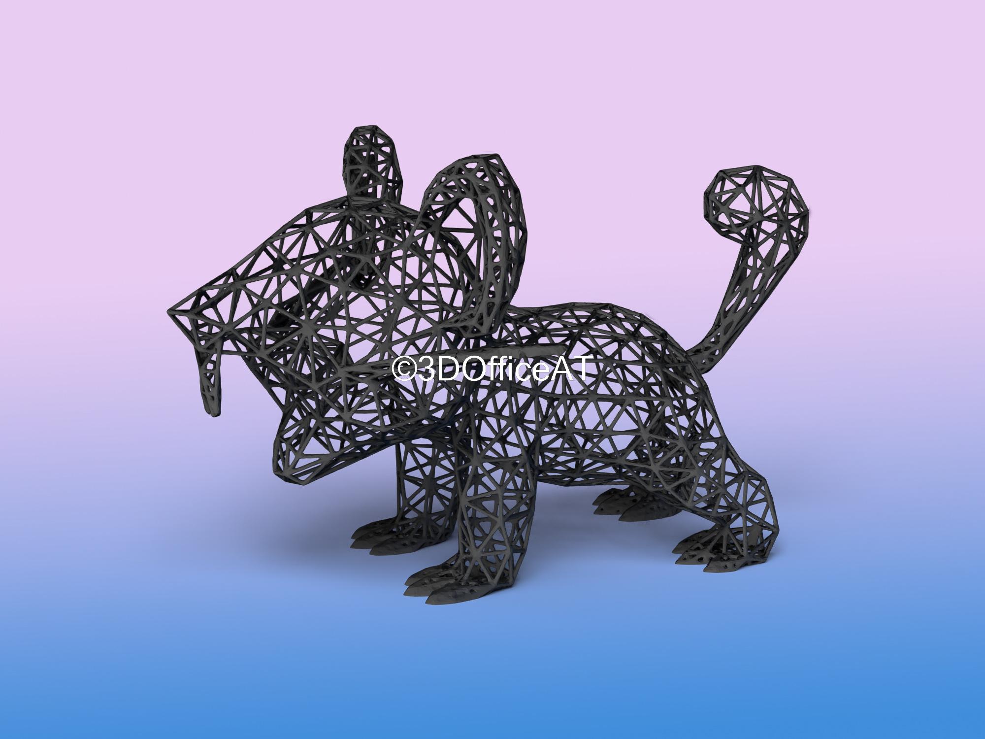 #019 Rattata Pokemon Wiremon Figure 3d model