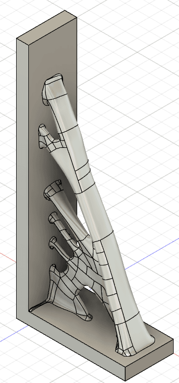 Generative design organic bookend. 3d model