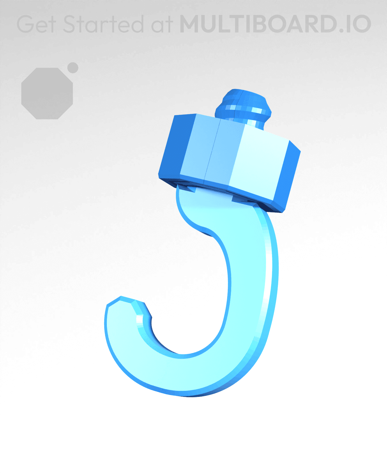 Small Thread Swivel Hook 3d model