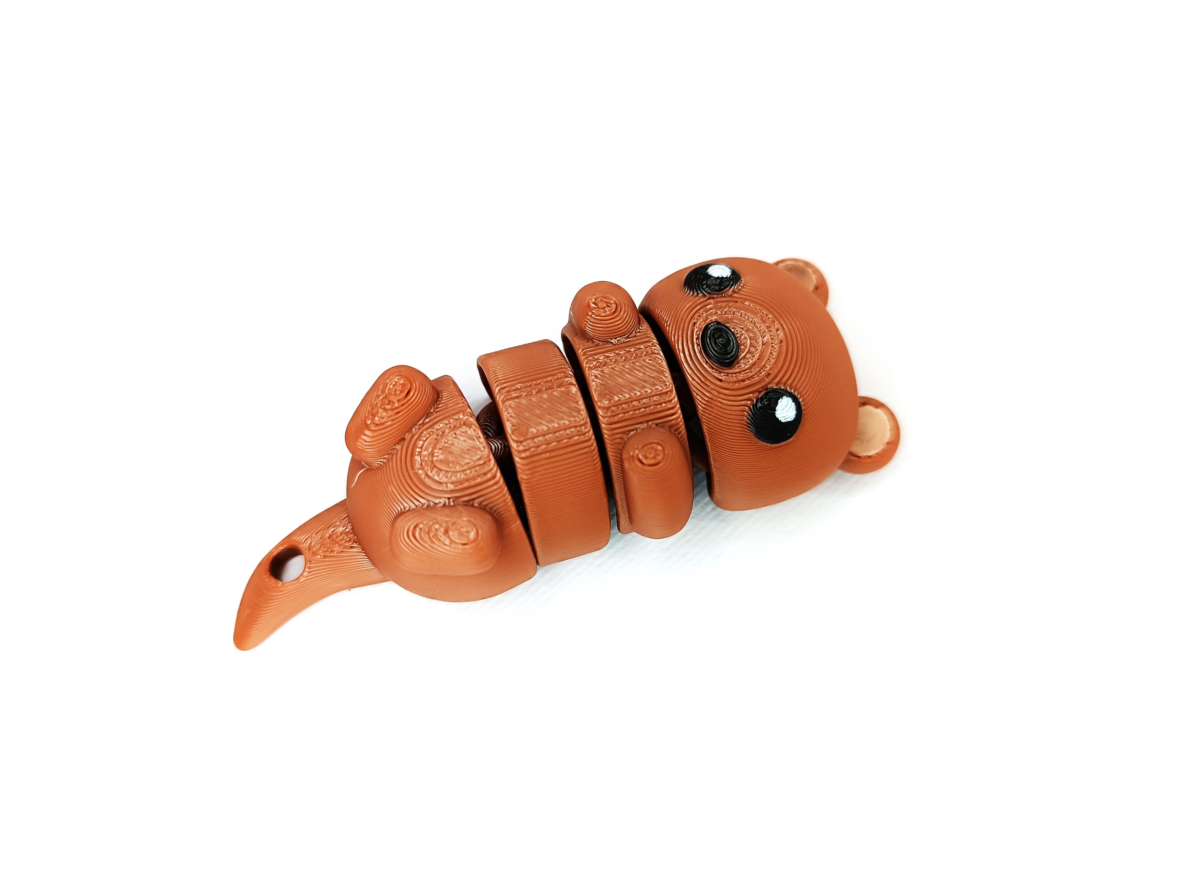 Cute Flexi Pets Otter (Keychain & Magnet) 3d model