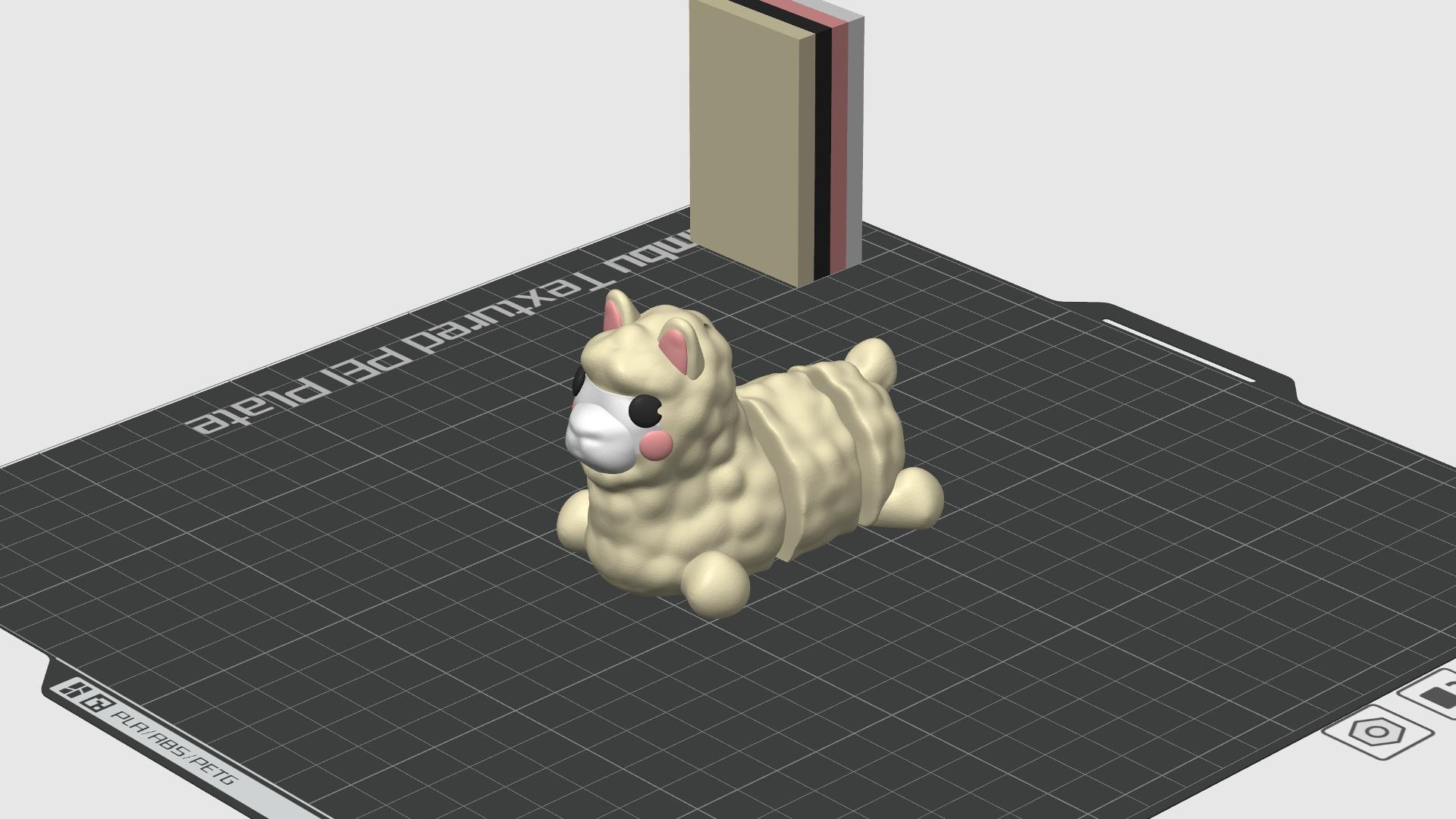 Flexi Alpaca Keychain 3d model